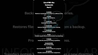 List of MS DOS commands Part 3 #fyp #foryou #foryoupage #computertipsandtricks