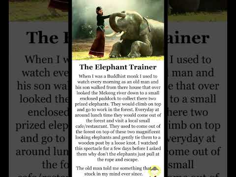 The Elephant Trainer....#shortstory#bksenglishstories #englishstory