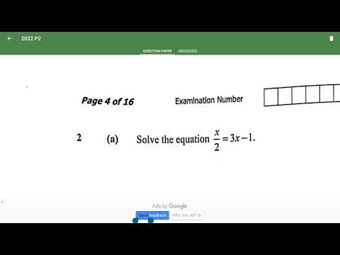 2022 Mathematics  Grade 9 Papers 2 Question Solved- #ECZ