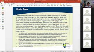 LAWS12061 (Administrative Law) Tutorial Week 3: Merits Review and Administrative Tribunals