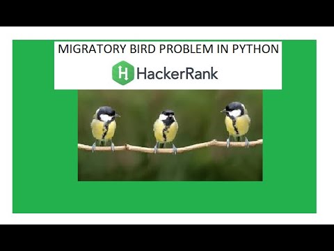 Migratory birds hackerrank solution in python in Tamil | Programming in Tamil