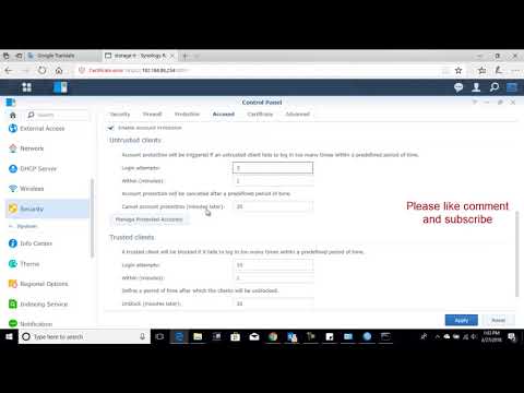Enable Firewall DDoS Protection and Account protection Synology | DDoS Attack Protection on Synology