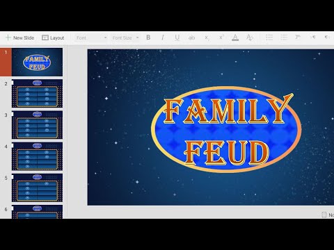 PowerPoint Template; Family Feud; Entertainment; School