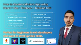 How to Create a Modern App using React + Vite + Firebase + Tailwind CSS