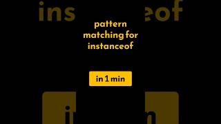 Pattern matching for instanceof in 1 min | #geekific #instanceof #in1min