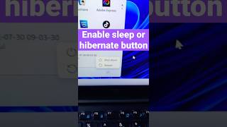 Fix missing Sleep Or Hibernate button Windows 11