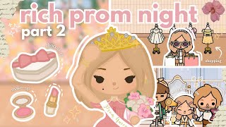 toca boca rich prom night part 2 💕👑 who’s my date?! ✨ shopping & glow up! 