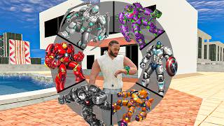 Franklin Playing As A EVERY HULK BUSTER SUPERHERO in INDIAN BIKE DRIVING 3D