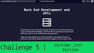 FreeCodeCamp Backend APIs Challenge 5: Solution | Version | LogicLegends