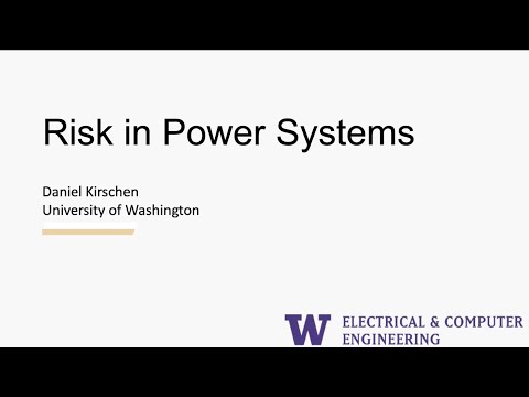 Prof. Daniel Kirschen: Risks in Power Systems