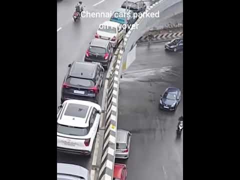 Chennai's Flyover Parking Crisis: Drivers Choose Fines Over Flooded Streets  #Chennai#India#cyclone