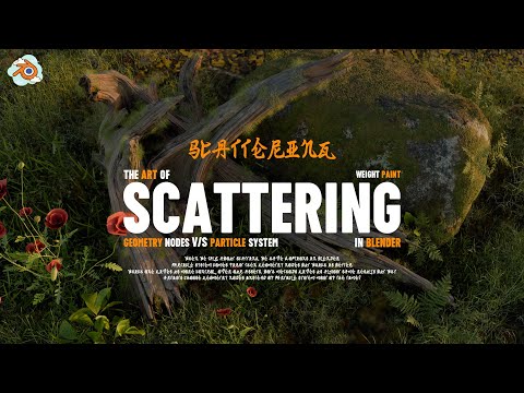 How to scatter Grass in blender with Geo nodes and Particles System | Blend With Roy | Tutorial