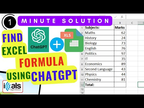 Using ChatGPT to Generate Excel Formulas  Calculate Total Marks