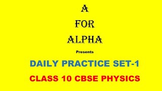 Daily practice set-1 ||Electricity|| CLASS 10 CBSE PHYSICS