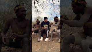 Hadzabe hunter scared #hadzabetribe #africa #hadzabetribe #wildlife #adventure #viral #tranding