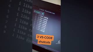 3 VS-CODE shortcuts #vscode  #dev #developer #coder #tips  #shutcute #vscodetips #vscodered #vscodes