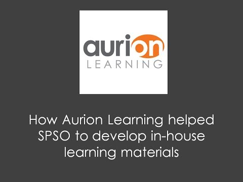 How Aurion Learning helped SPSO to develop in-house learning materials