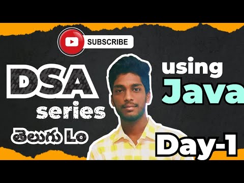 DSA Series in Telugu | Learn Data Structures & Algorithms (DSA) పూర్తిగా తెలుగులో! 🚀 DAY-1 Java