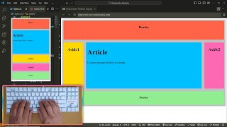 ASMR Coding| Responsive Flexbox Layout Page in 5 Minutes