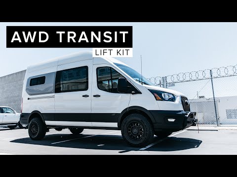 AWD FORD TRANSIT LIFT KIT | Van Compass Lift + Black Rhino Wheels