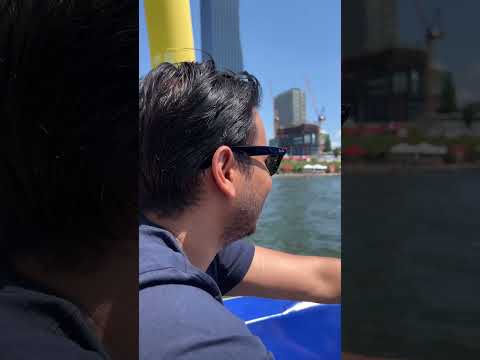 Riding 🚤the waves with Booteria’s electric boat at Donauinsel! #wien #danuberiver #shorts #travel