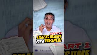 Amazing Resume for a Fresher! ✨ Part 1 - 'First Impressions Matter' 📄| Sidd Ahmed