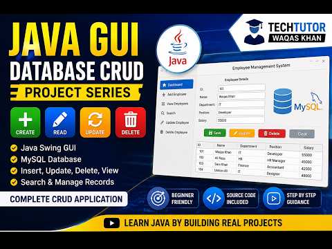 Java GUI CRUD Project | Session #09 | Edit + Delete, Login System & Export JAR File | MySQL + JDBC