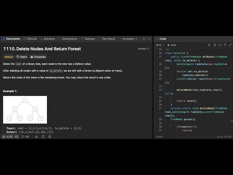 LeetCode 1110. Delete Nodes And Return Forest | Tree