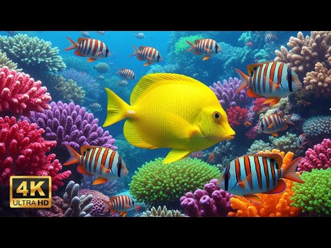 8K Underwater Crystal World – Beautiful Ocean Life for Stress Relief