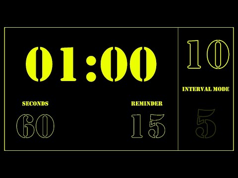 1 Minute Timer with Reminder every 15 seconds and alarm - HW Timer 110