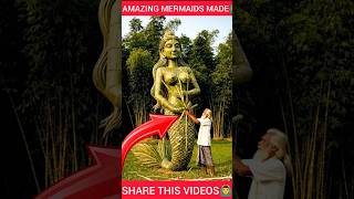 Unbelievable🙆‍Grandfather Made Amazing "MERMAIDS" Out Of Bamboo #artandcraft #bambooart #aiartwork