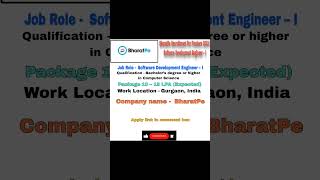 BharatPe Recruitment For Freshers 2023 | Software Development Engineer #developerjobs #jobs #itjobs