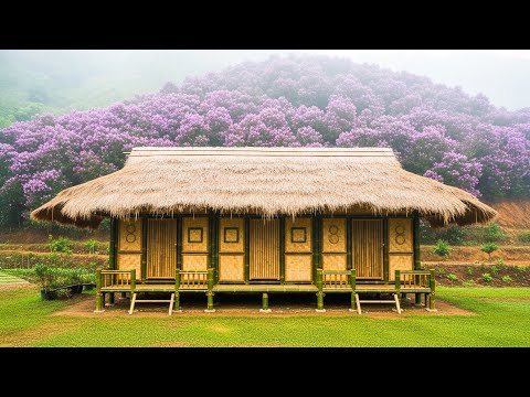 The Survival Challenge - Girl Alone Builds a Bamboo House in the Wild #survival #viral #home