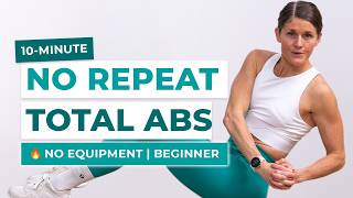 10 MIN BEGINNER AB WORKOUT (No Equipment, No Repeats)