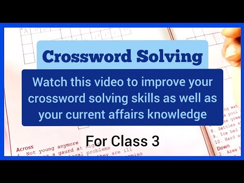 Fun Crossword Puzzle for 3rd Graders | Let's Solve Together!