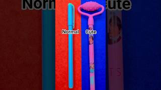 cute vs normal😍😍 #art #btsstationary #craftideas #craft #pen #stationarycollection #artsandcrafts