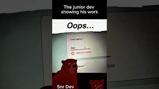 The junior dev showing off his skills 😂🤭 #programmerhumor  #programming
