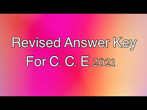 Revised Answer Keys