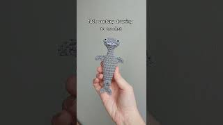 commissioned hammerhead keychain inspired by 18th-century natural history art #crochet #custommade