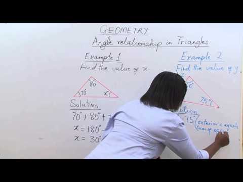 GEOMETRY. Angle Relationships in Triangles.