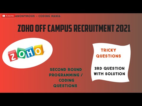 Zoho Off Campus Recruitment 2021 | First/Second Round | programming Questions | non-mcq | Flowchart