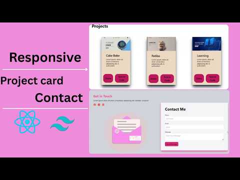 Build Responsive Projects, Contact & Footer Sections in React + Tailwind | Step-by-Step Guide 🧑‍💻📬