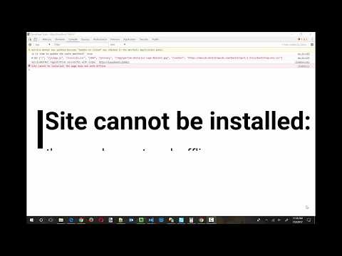 Site cannot be installed: the page does not work offline