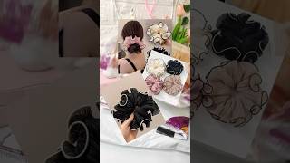 Meesho Scrunchies Pack Of 4🤍💫#ytshorts#shorts#meesho#unboxing#scrunchies#hairaccessories#gift#girl