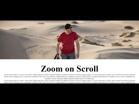 How to Zoom image on Scroll | 3 Simple Steps | HTML CSS JAVA SCRIPT |