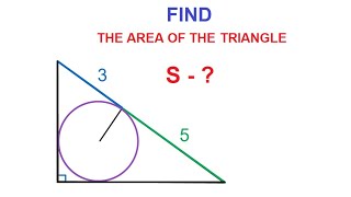 FIND THE AREA OF THE RIGHT TRIANGLE | Geometry challenge