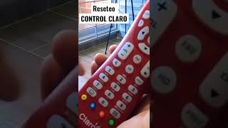 How to reset the Claro control / configuration and programming #claro
