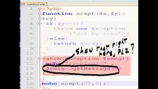 PHP Exceptions, Functions, Try & Catch
