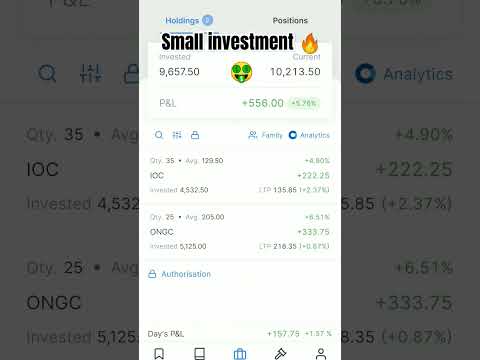 Small investment in zerodha | stock market live income proof #shorts #kite  #zerodha #sharemarket