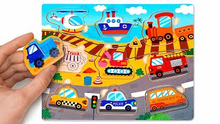 Learn Numbers & Vehicles 🚒🚂 | Math Puzzles and Transport Fun for Kids